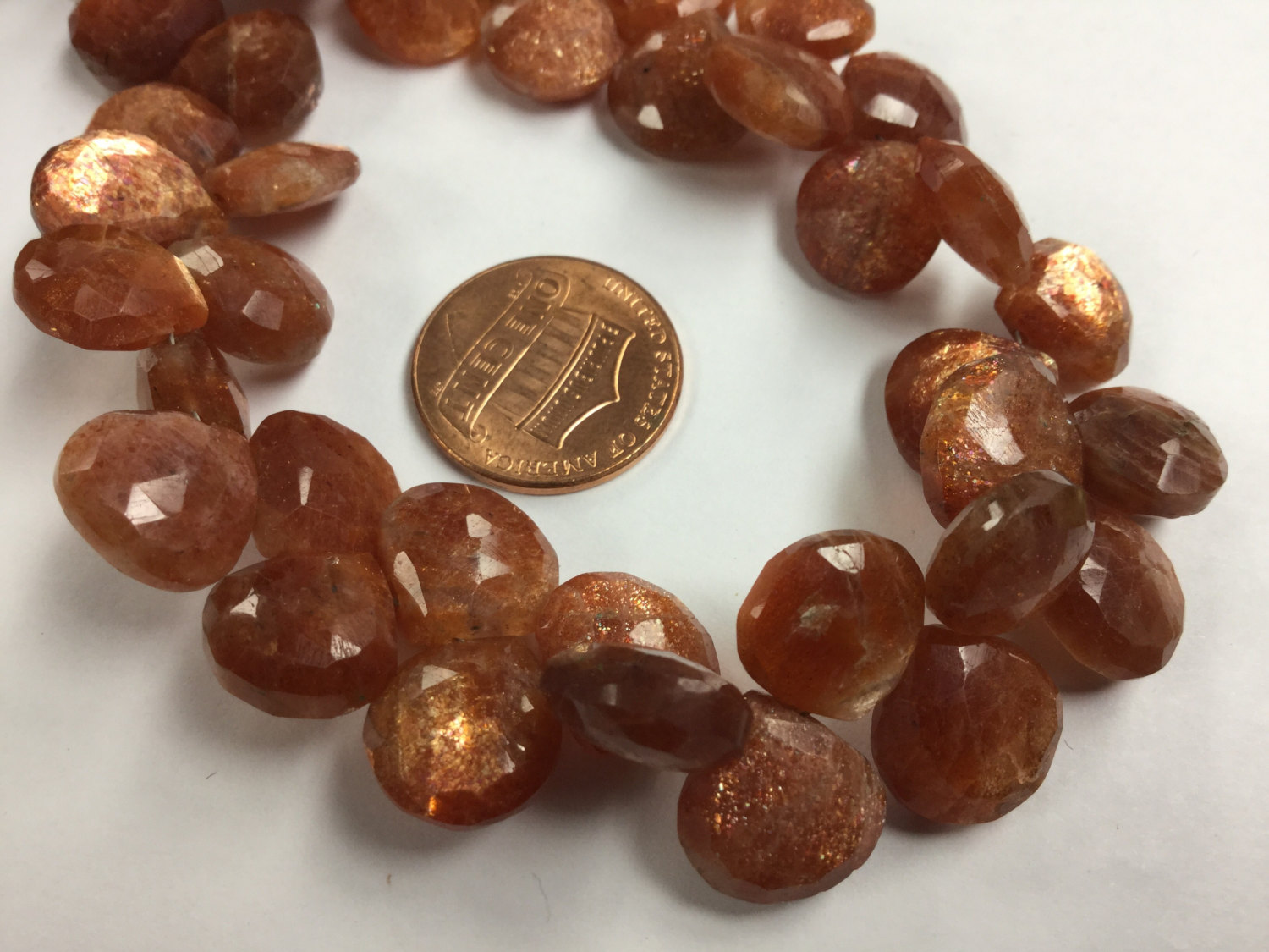 Sunstone Hearts Faceted