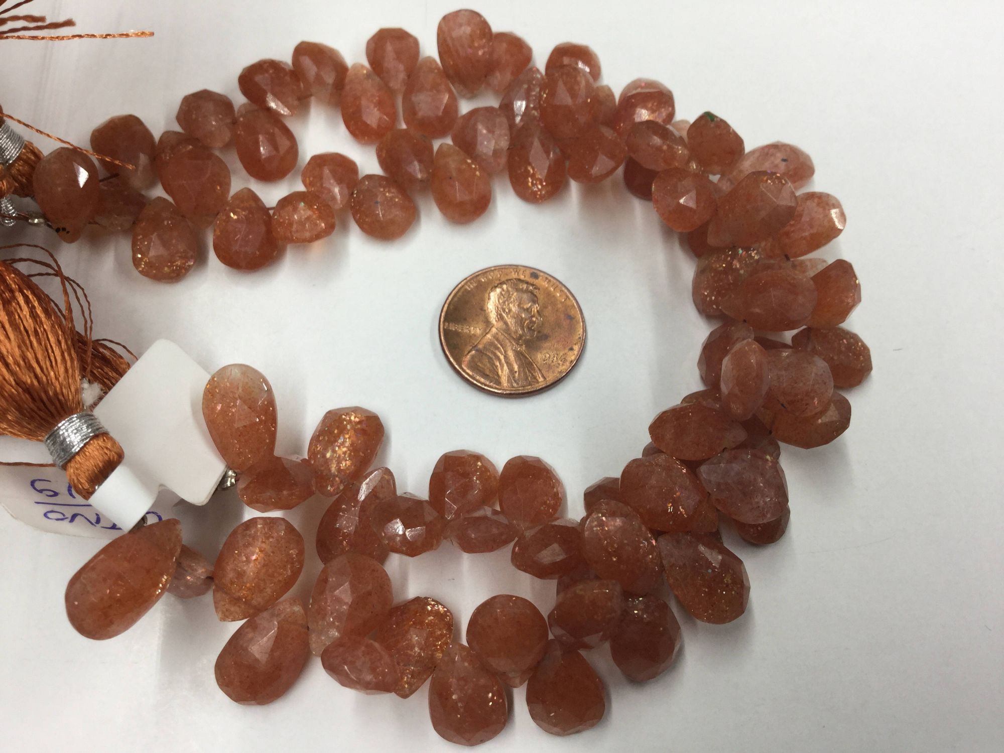 Sunstone Pear Faceted