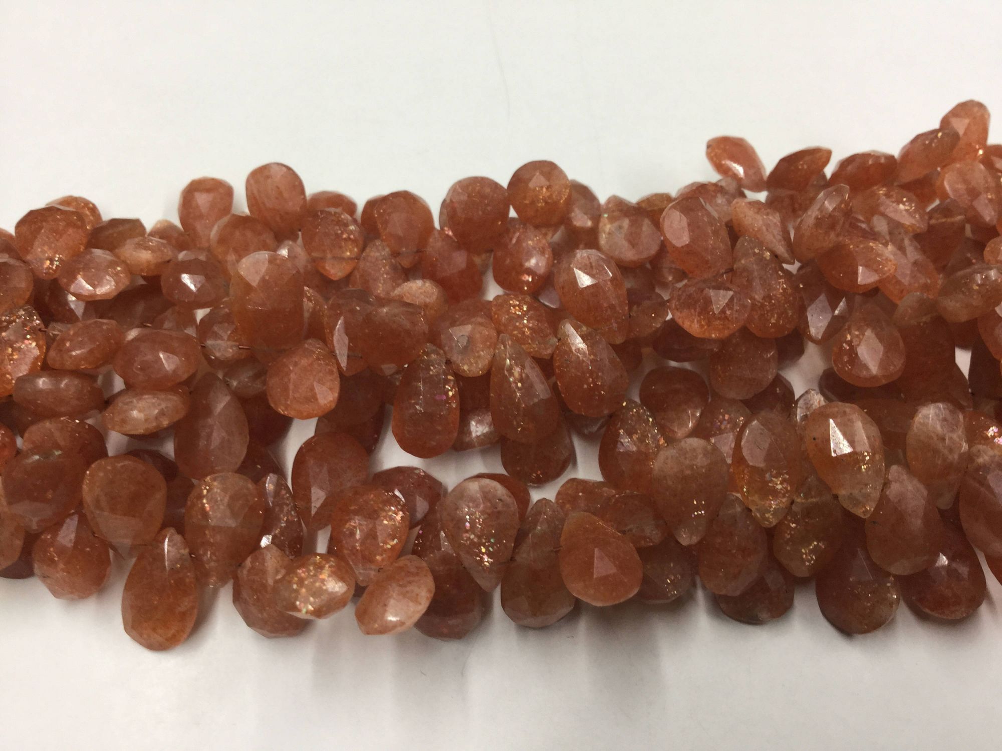 Sunstone Pear Faceted