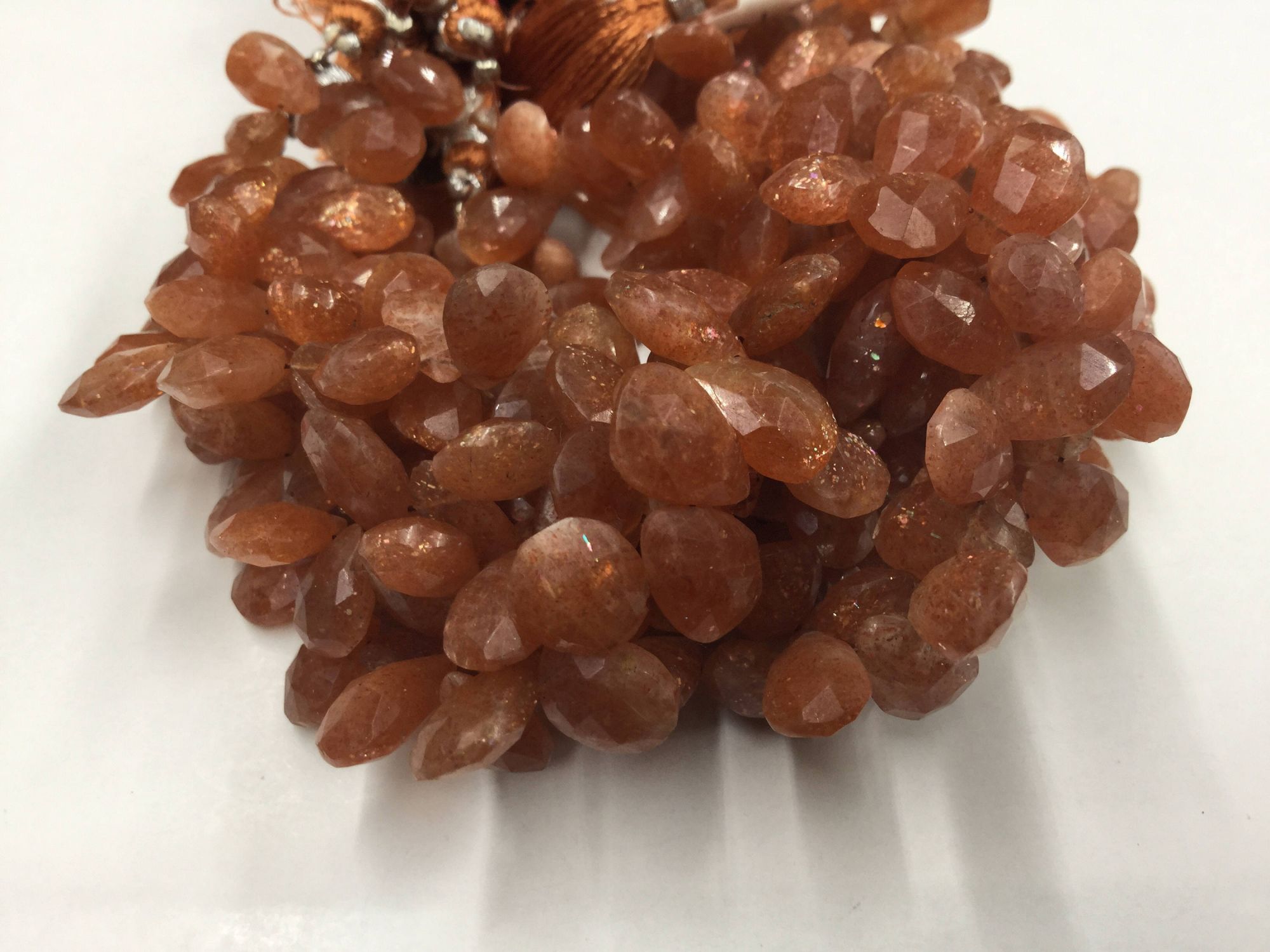 Sunstone Pear Faceted