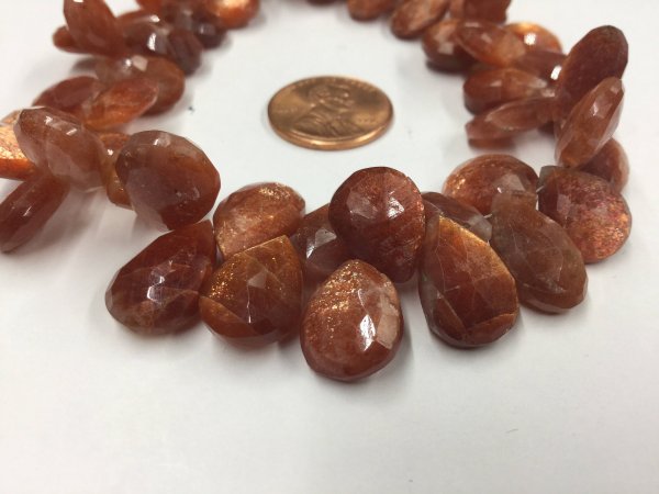 Sunstone Pears Faceted