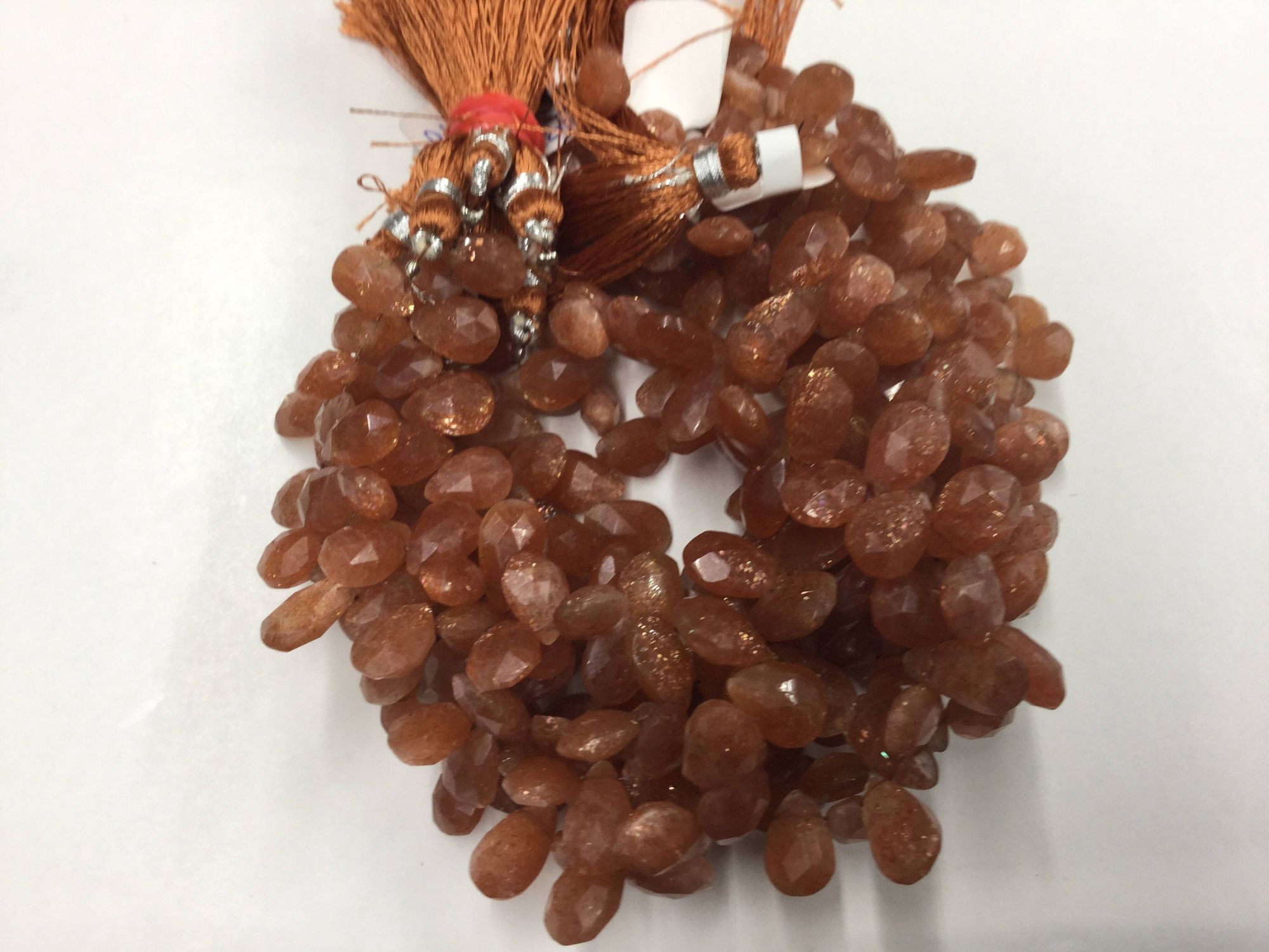 Sunstone Pear Faceted