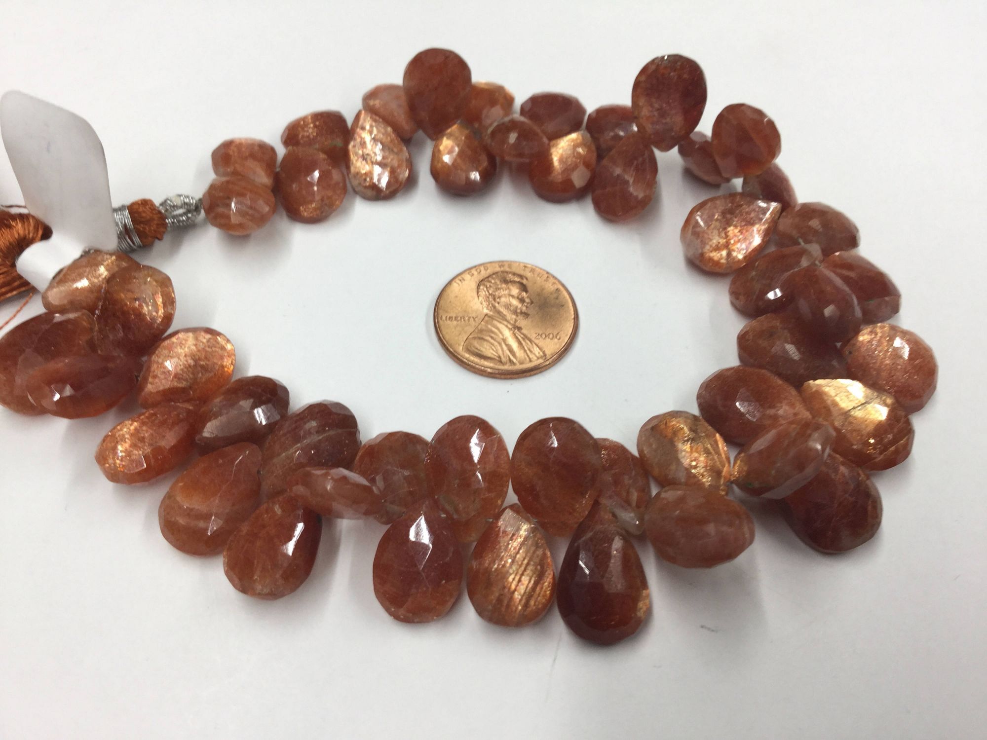 Sunstone Pears Faceted