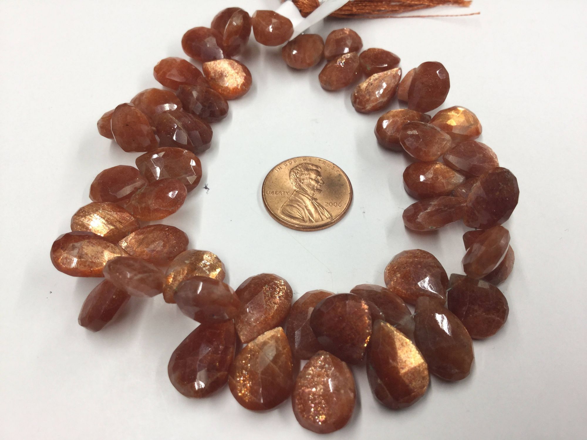 Sunstone Pears Faceted