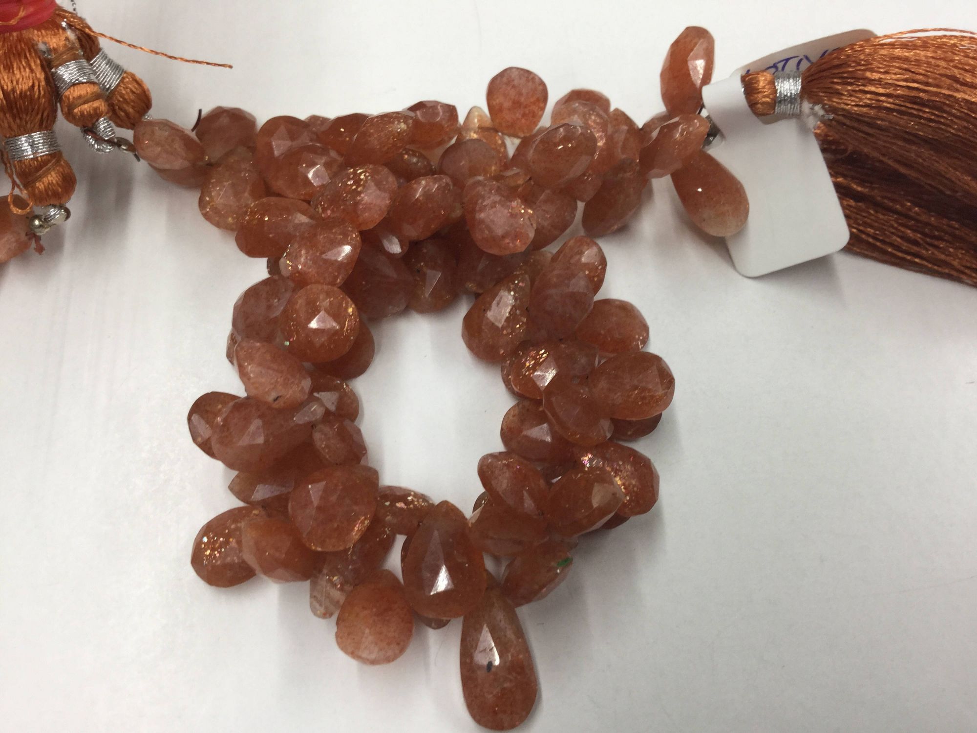 Sunstone Pear Faceted