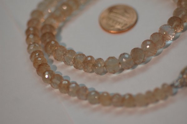 Sunstone Rondelle Faceted