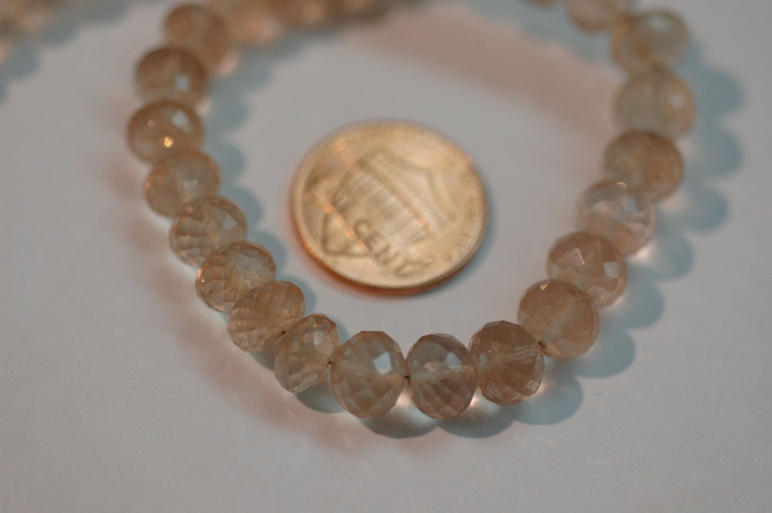 Sunstone Rondelle Faceted