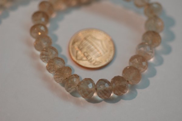 Sunstone Rondelle Faceted