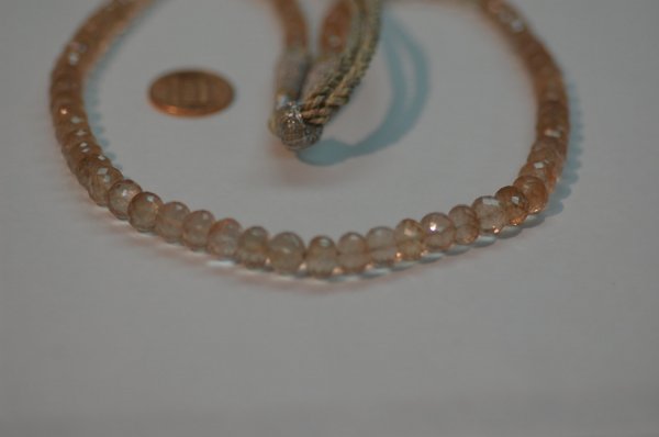 Sunstone Rondelle Faceted