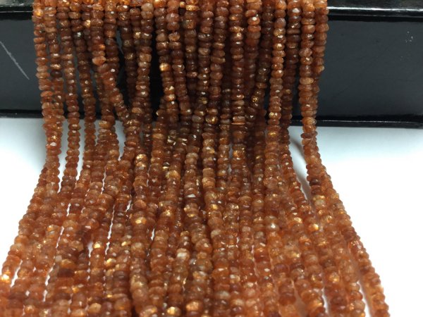 Sunstone Rondelles Faceted