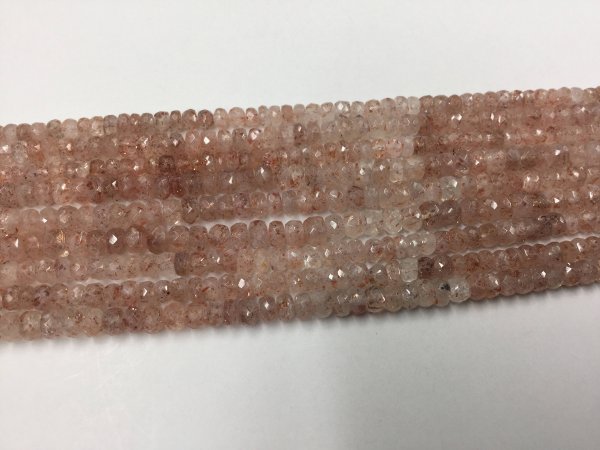 Sunstone Rondelles Faceted