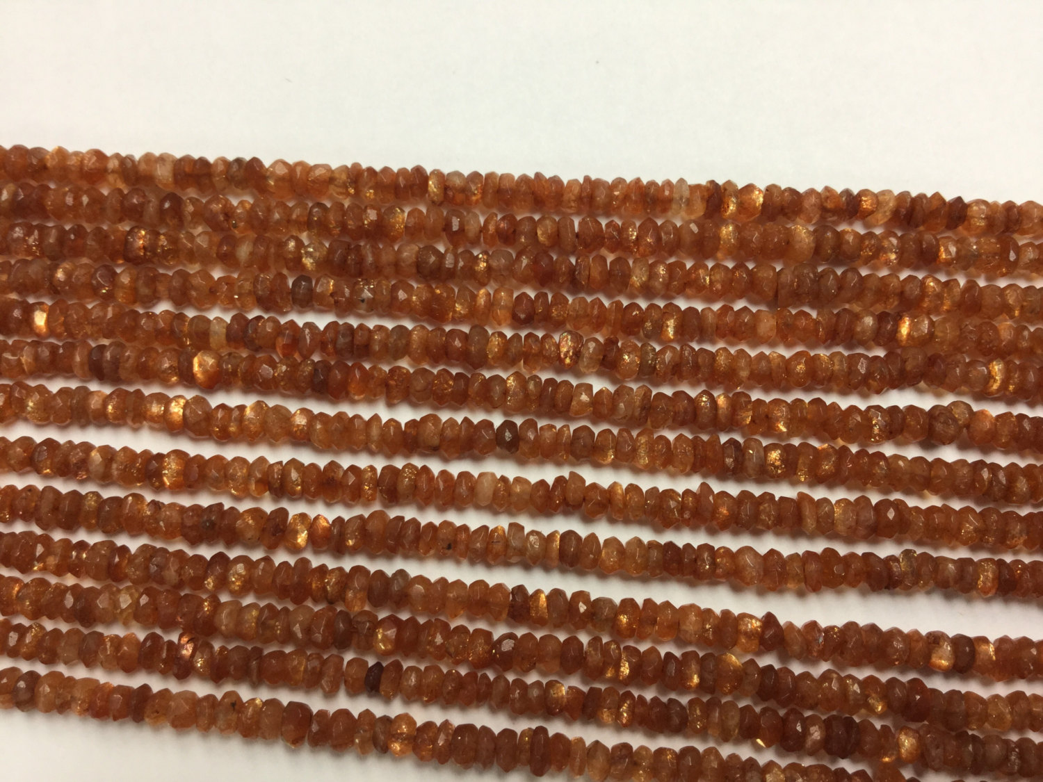 Sunstone Rondelles Faceted