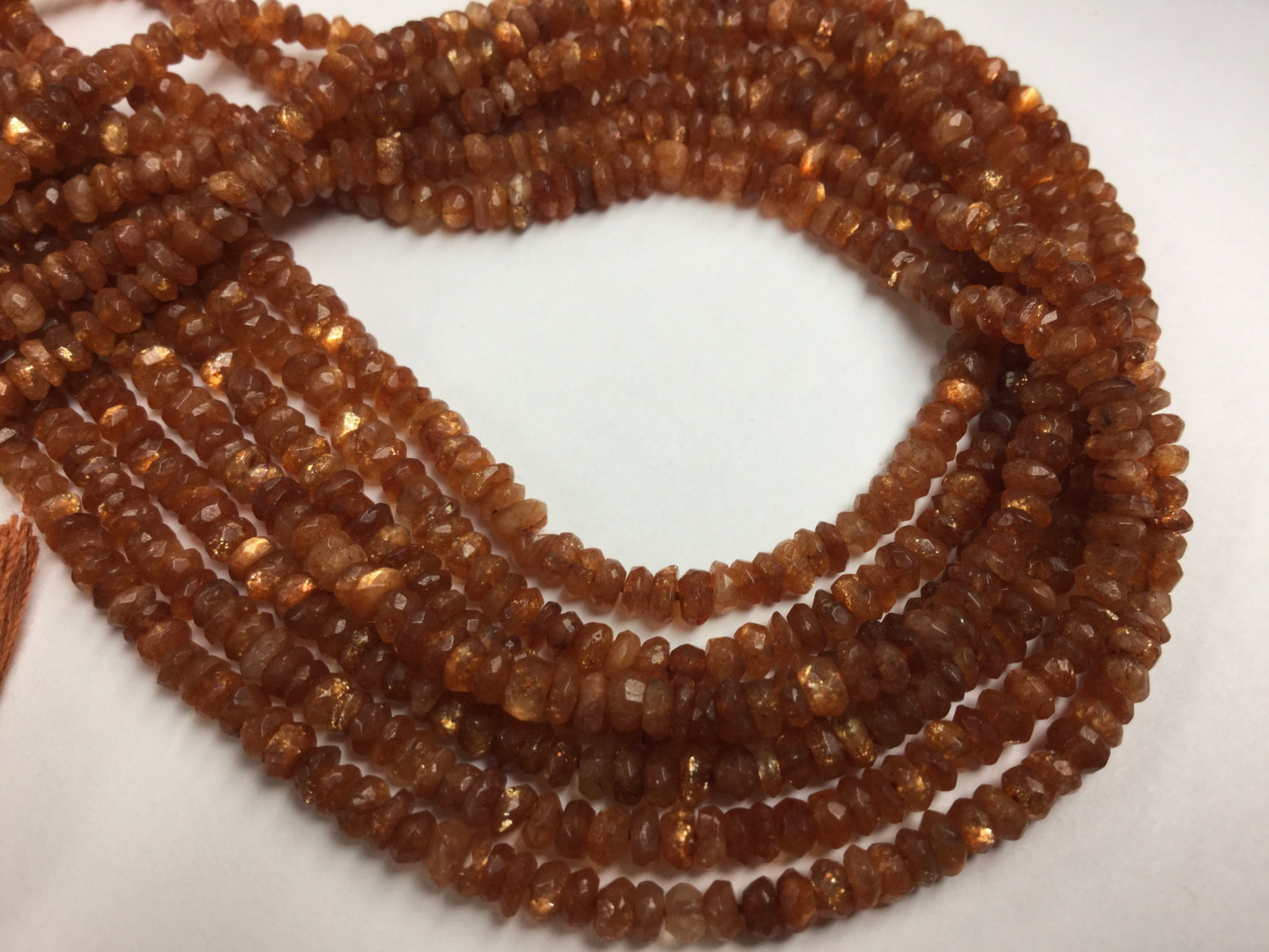 Sunstone Rondelles Faceted