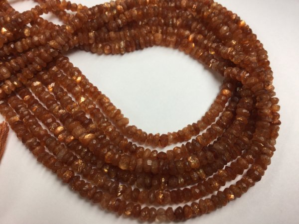 Sunstone Rondelles Faceted