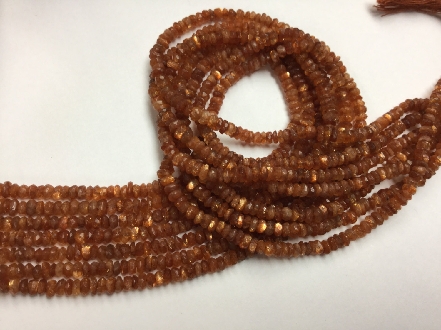 Sunstone Rondelles Faceted