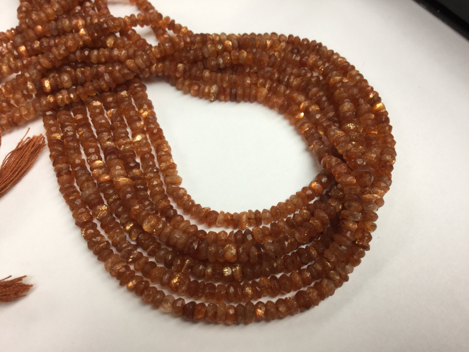 Sunstone Rondelles Faceted