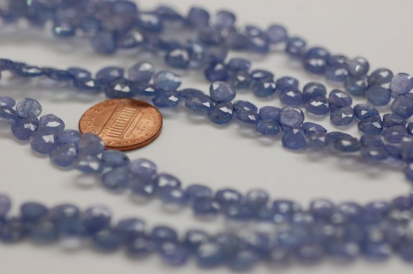 Tanzanite Hearts Faceted (NATURAL)