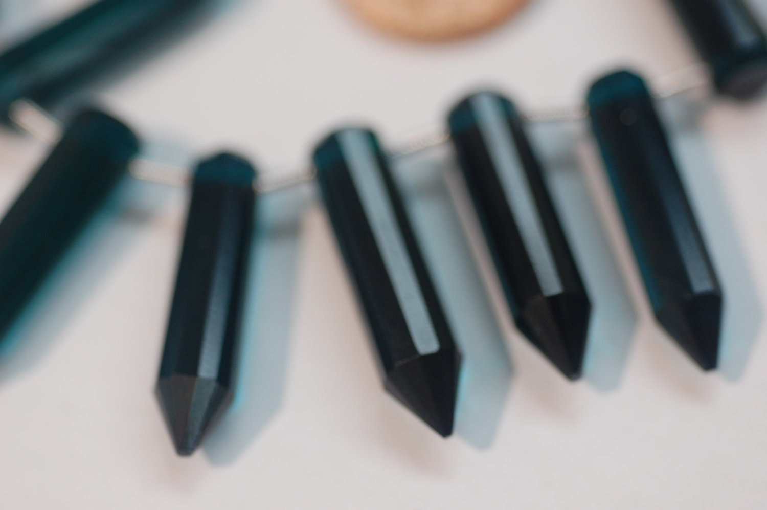 Teal Blue Hydro Quartz Pencil Cut Faceted