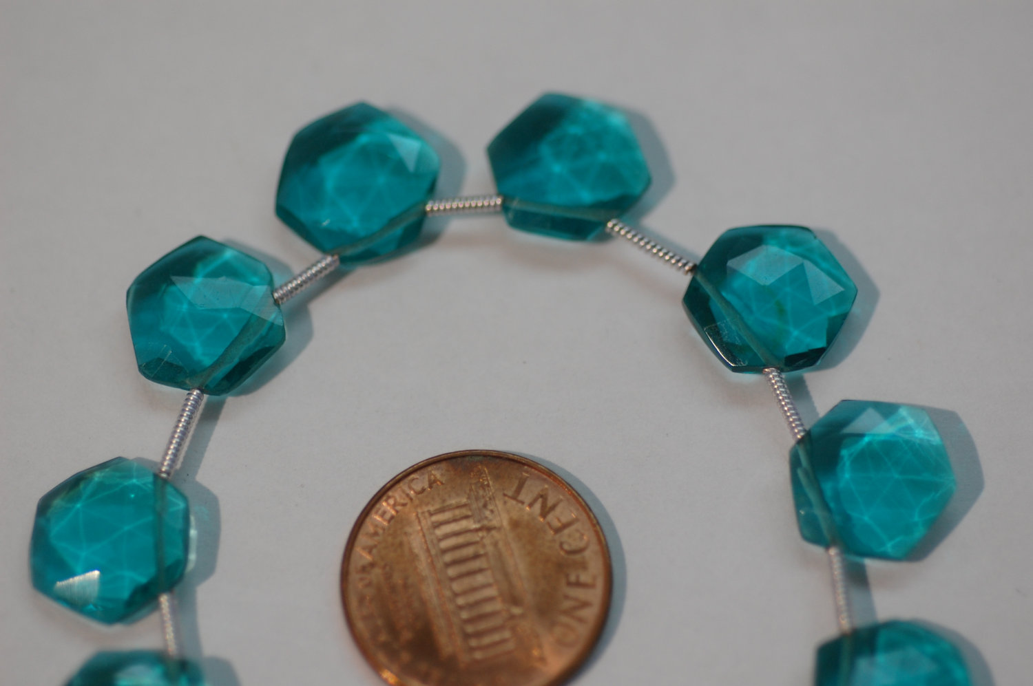 Teal Blue Octagon Hydro Faceted