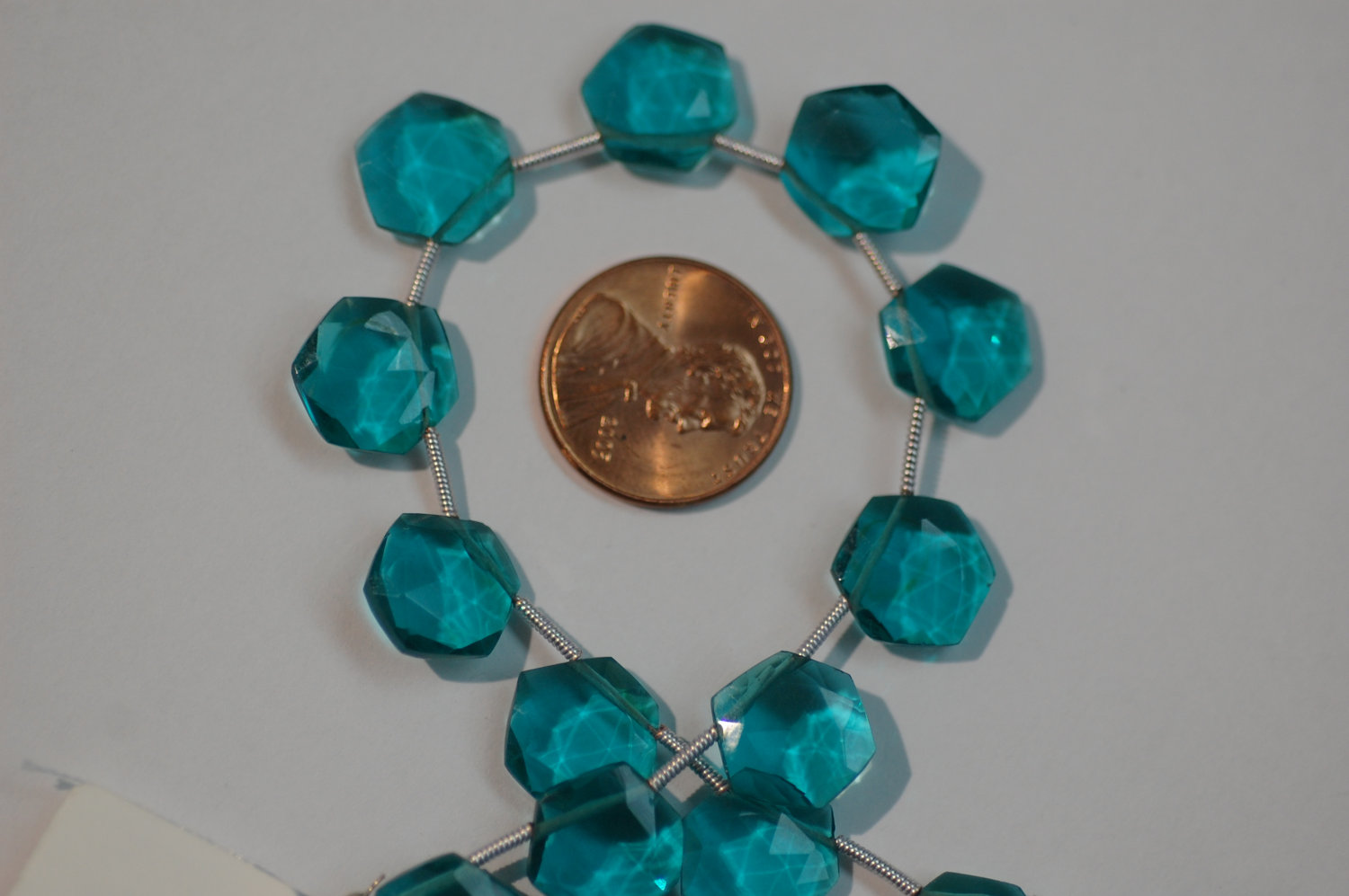 Teal Blue Octagon Hydro Faceted