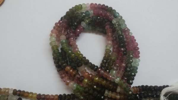 Tourmaline Rondelle Faceted