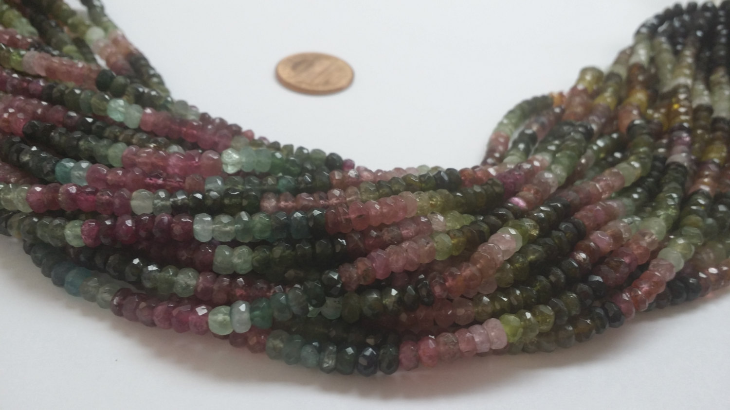 Tourmaline Rondelle Faceted