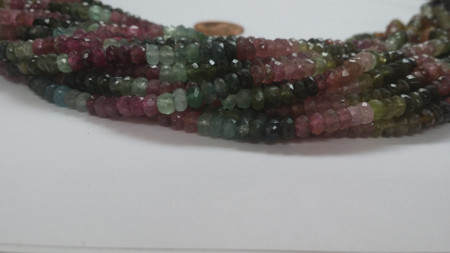 Tourmaline Rondelle Faceted