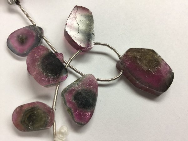 Tourmaline Slices Faceted