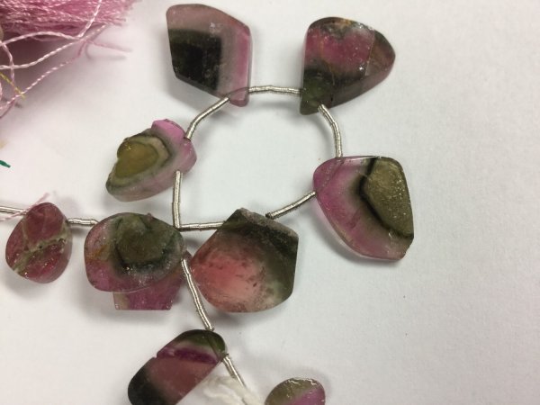 Tourmaline Slices Faceted