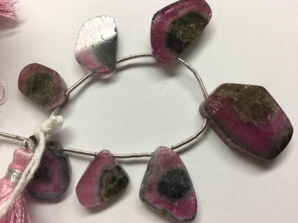 Tourmaline Slices Faceted