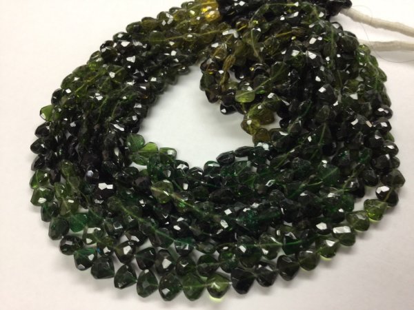 Tourmaline Straight Drilled Hearts Faceted