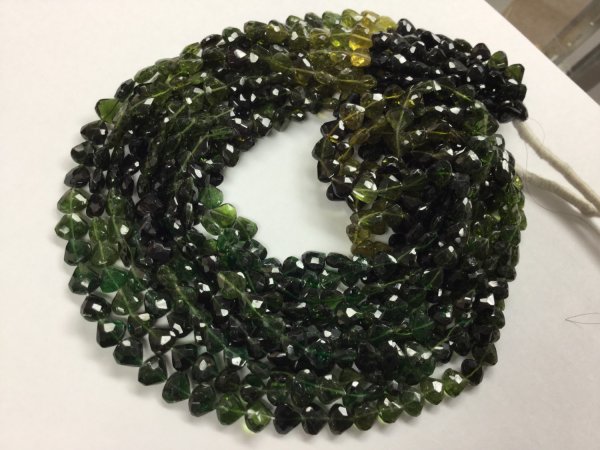 Tourmaline Straight Drilled Hearts Faceted