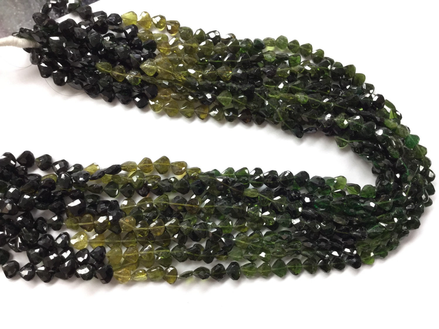 Tourmaline Straight Drilled Hearts Faceted