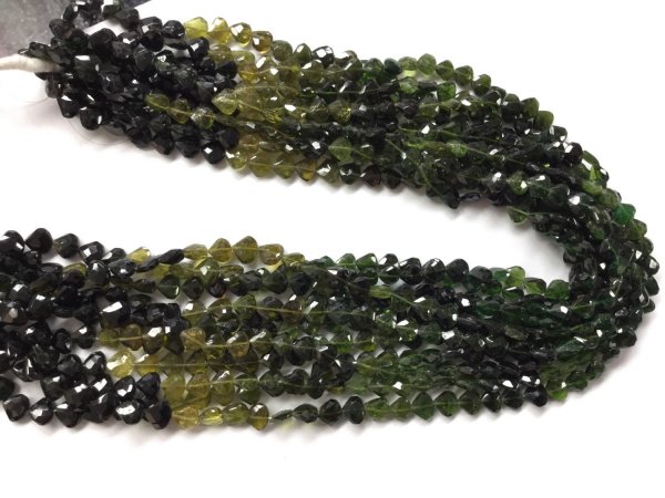 Tourmaline Straight Drilled Hearts Faceted