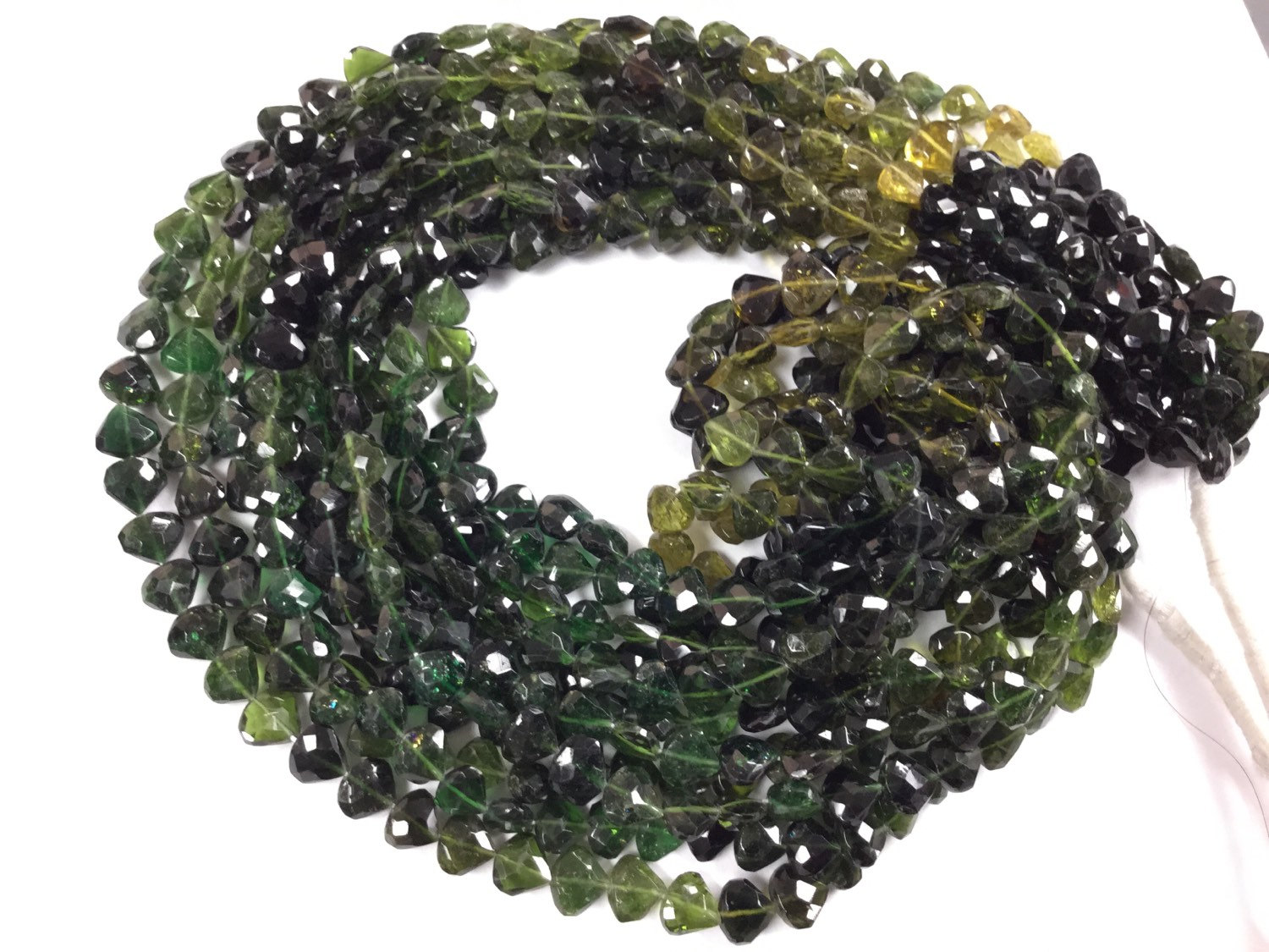Tourmaline Straight Drilled Hearts Faceted
