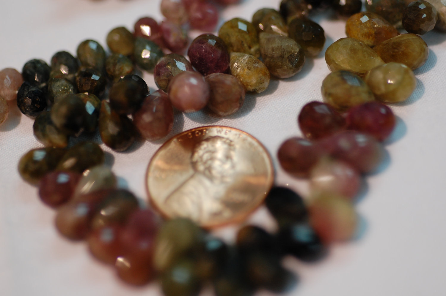 Tourmaline Watermelon Drops Faceted