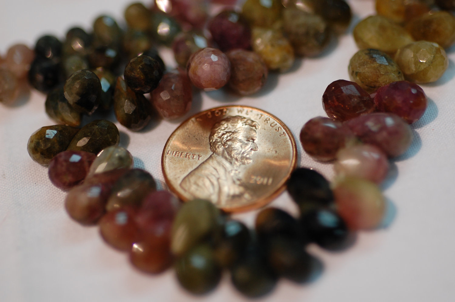 Tourmaline Watermelon Drops Faceted