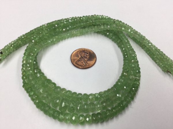 Tsavorite Rondelles Faceted