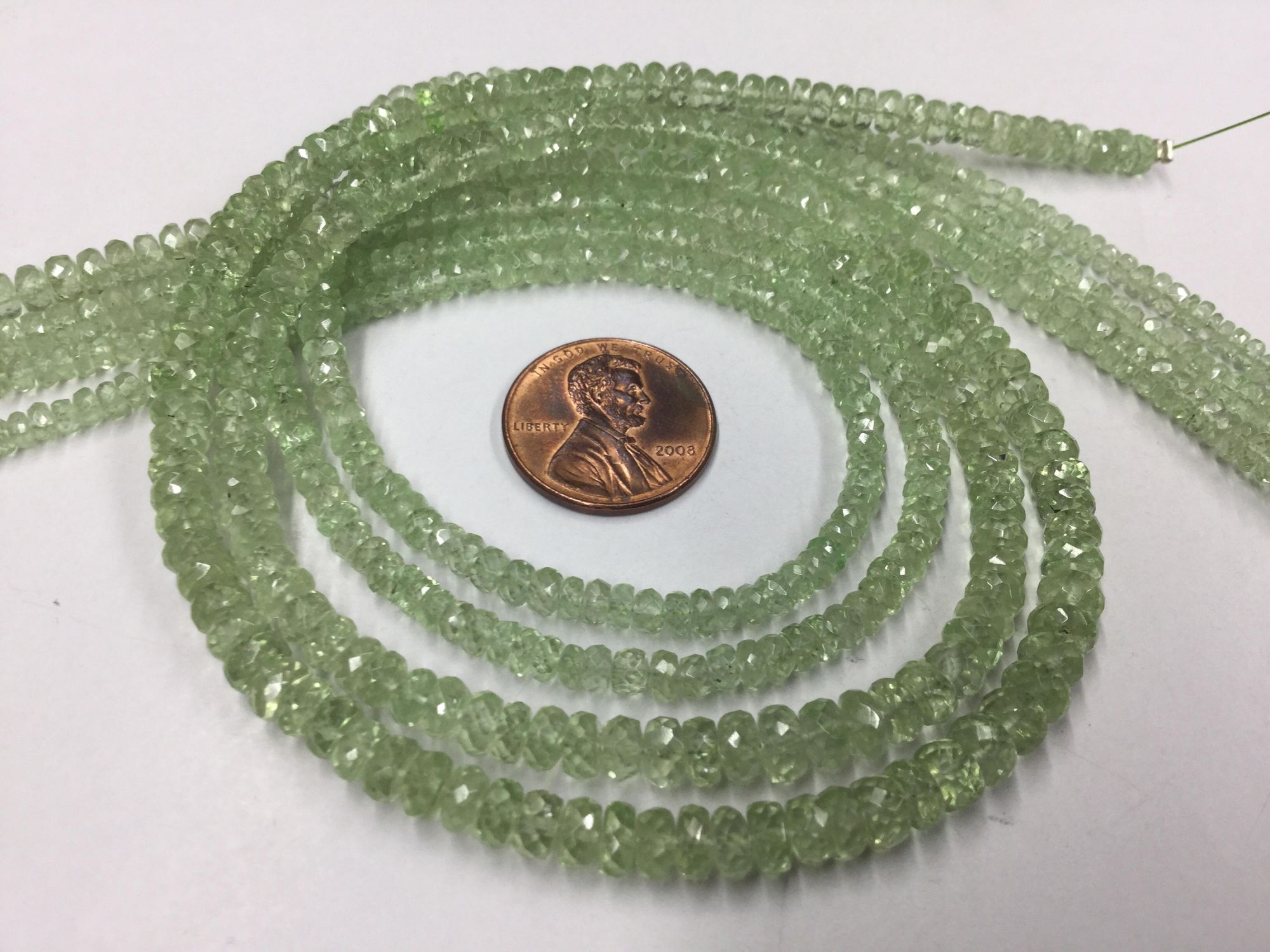 Tsavorite Rondelles Faceted