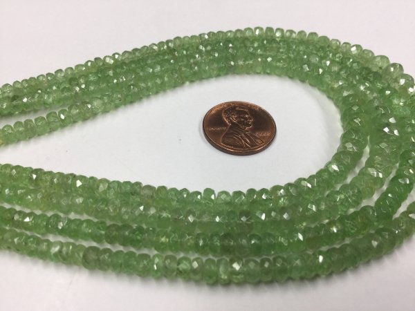 Tsavorite Rondelles Faceted