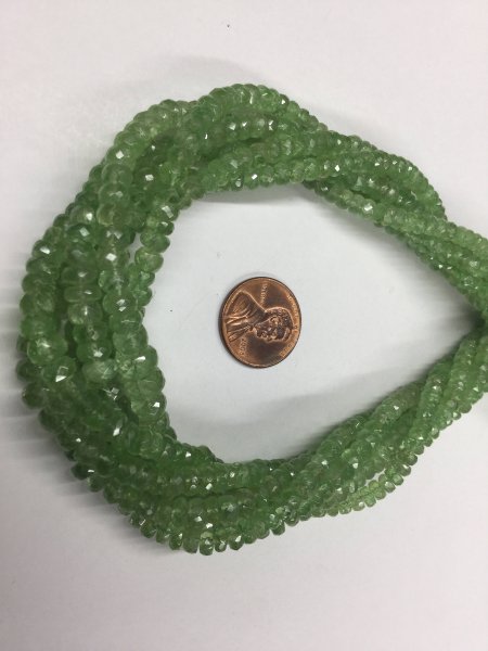 Tsavorite Rondelles Faceted