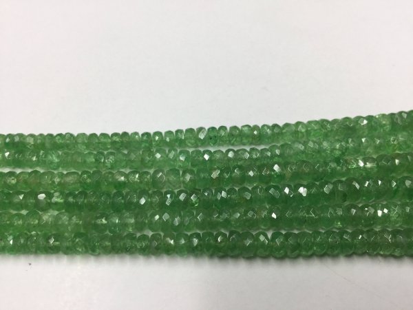 Tsavorite Rondelles Faceted
