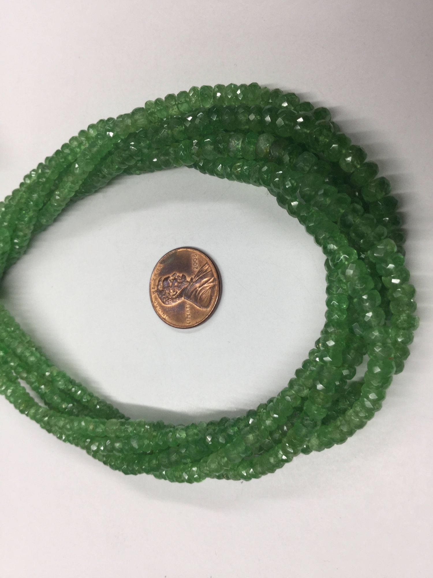 Tsavorite Rondelles Faceted
