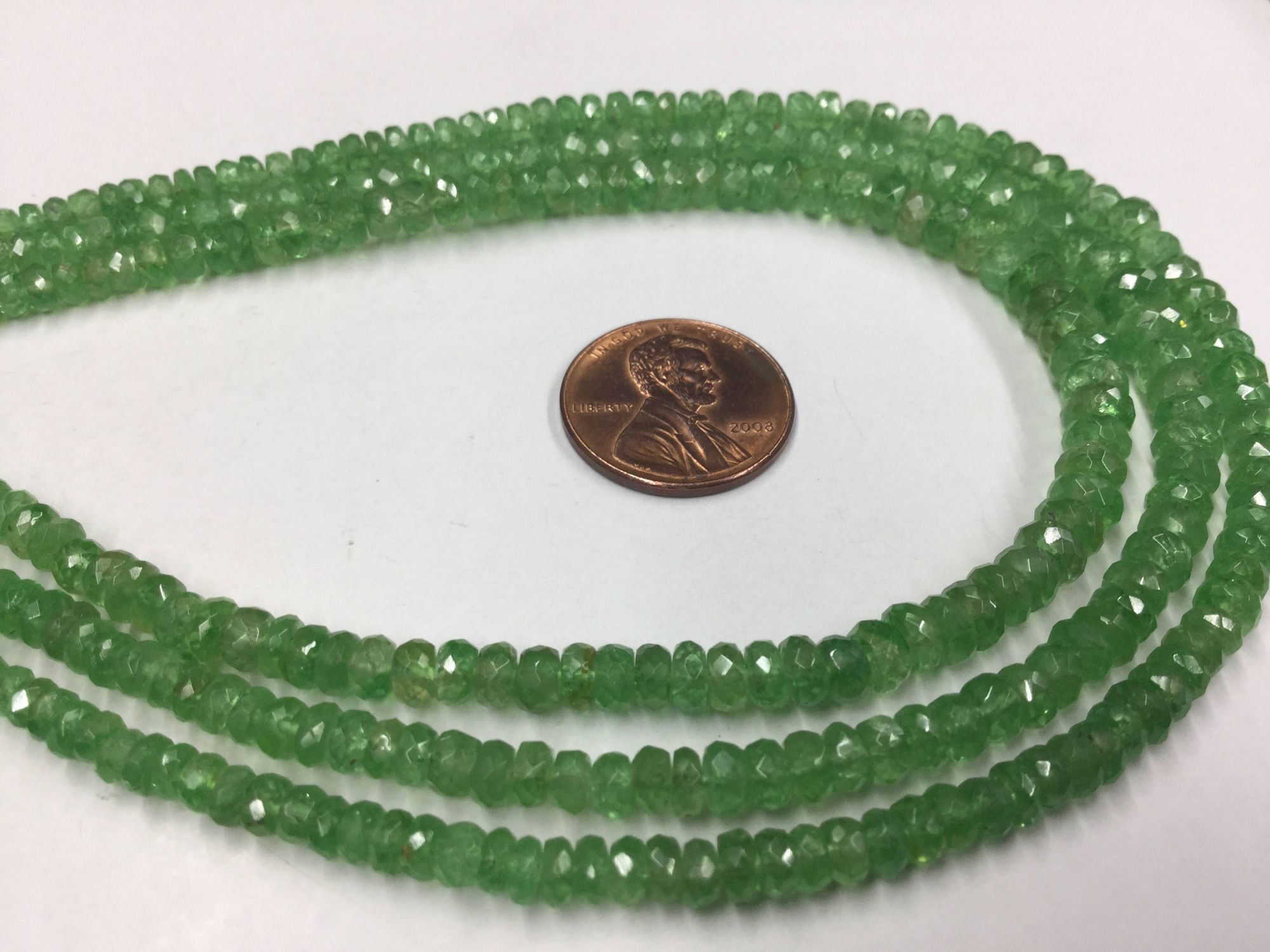 Tsavorite Rondelles Faceted