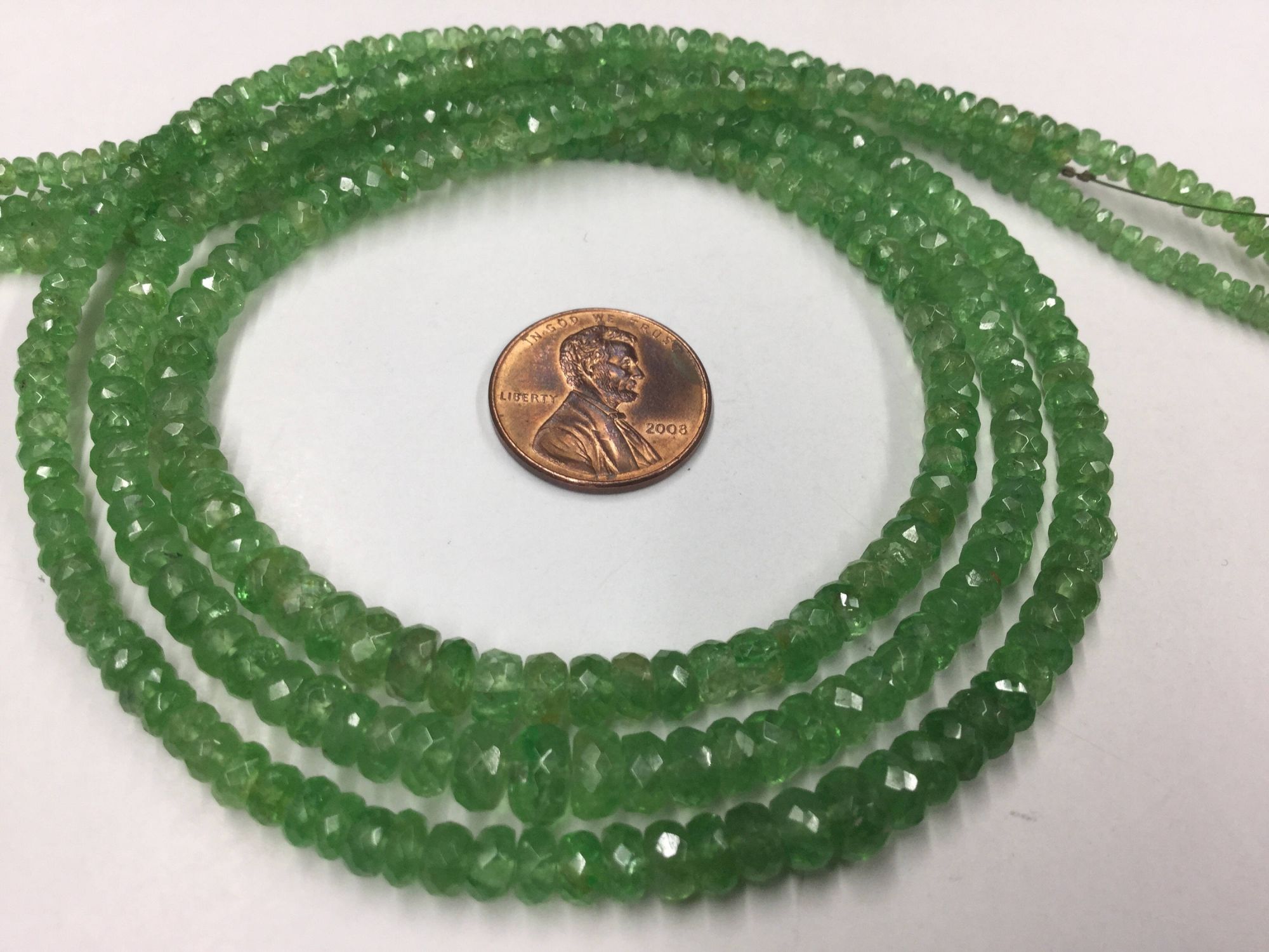 Tsavorite Rondelles Faceted