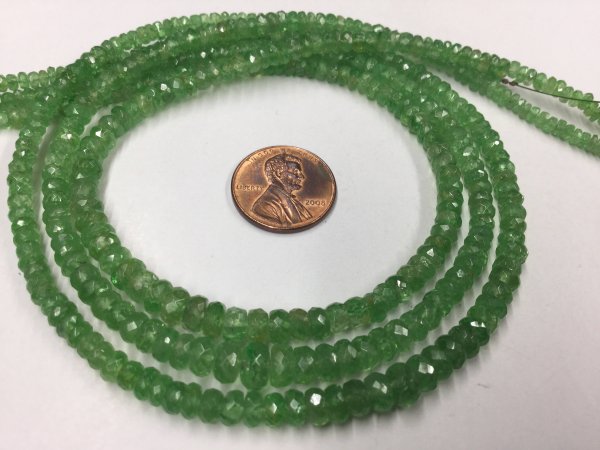 Tsavorite Rondelles Faceted