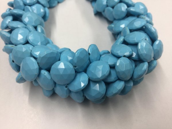 Turquoise Coin Faceted