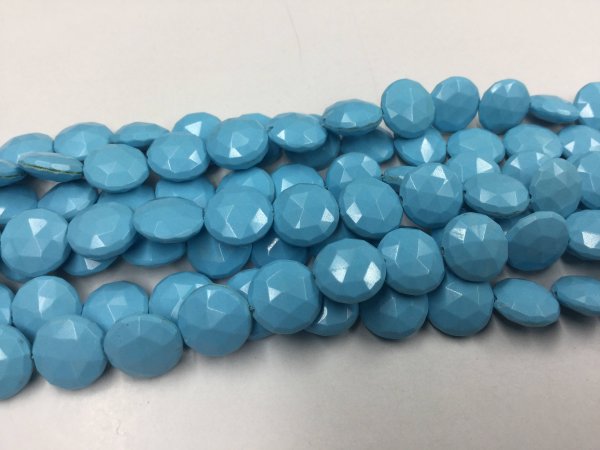 Turquoise Coin Faceted