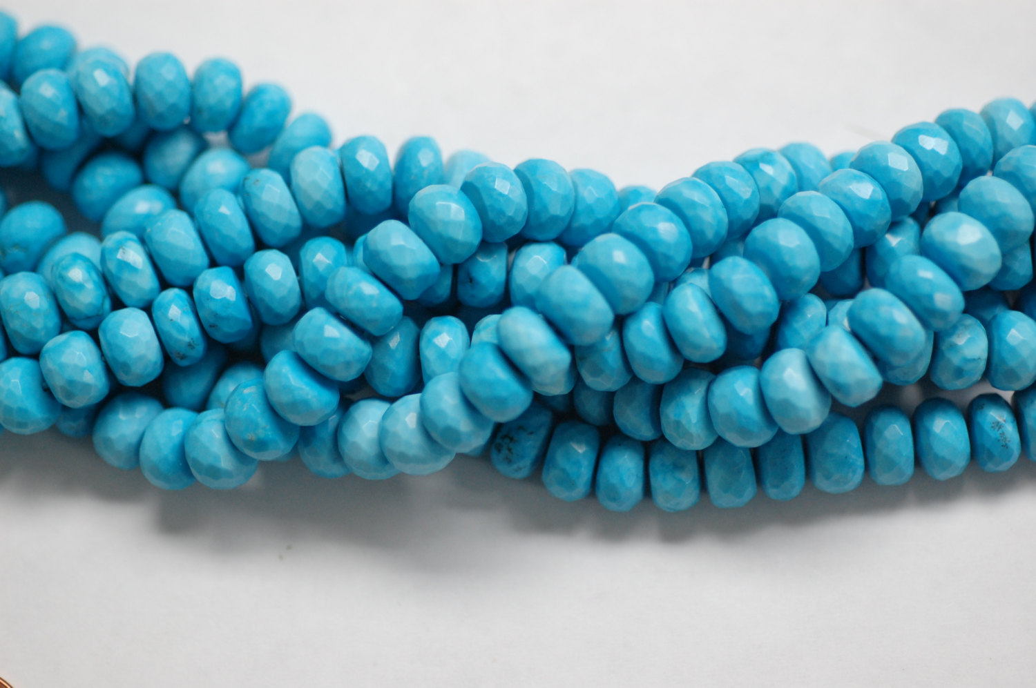 Turquoise Rondelle Faceted
