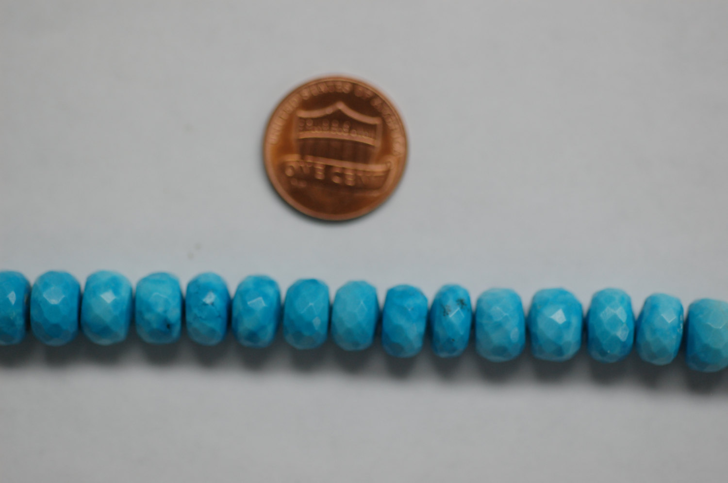 Turquoise Rondelle Faceted